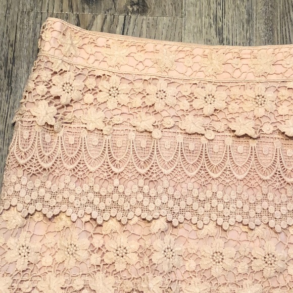 American Eagle Pleated Lace Peachy Skirt - Sz 10 - Picture 4 of 7